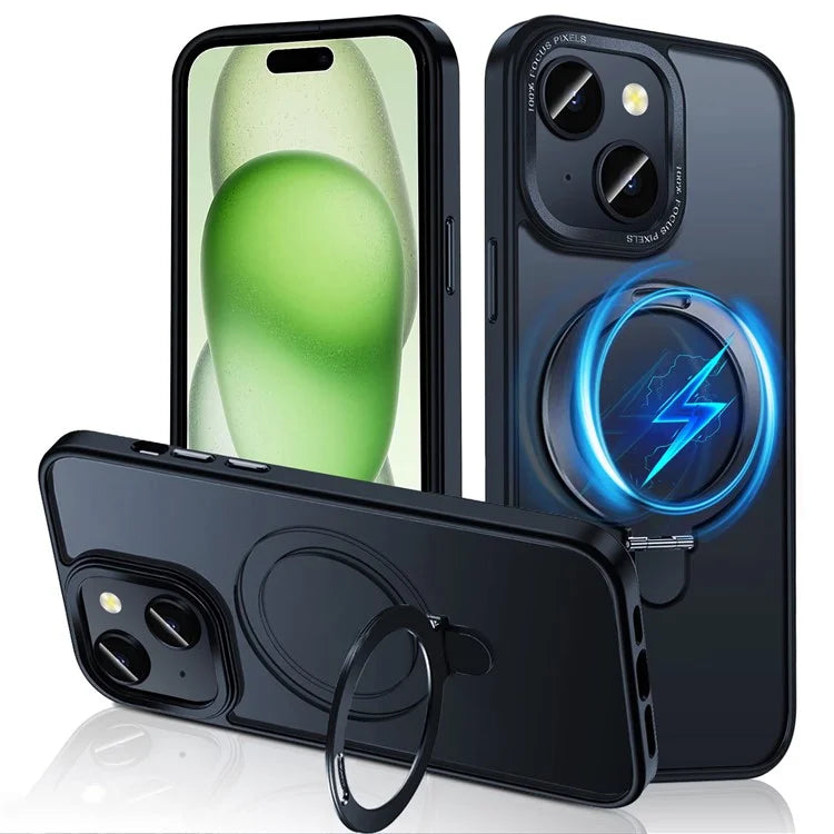 For iPhone 15 Case Magnetic Kickstand Phone Cover Compatible with MagSafe