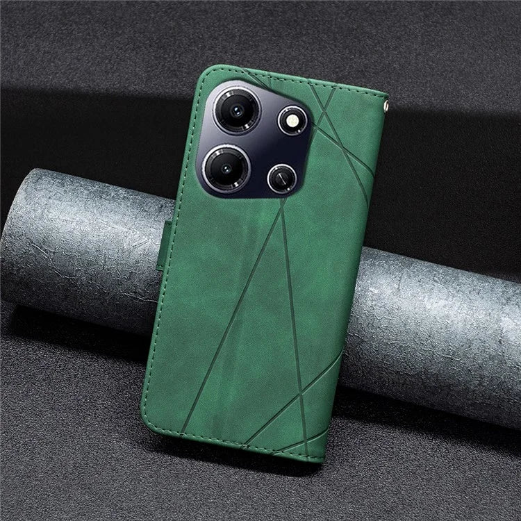 BINFEN COLOR BF05 For Transsion Infinix Note 30i 4G Case PU Leather Wallet Imprinted Phone Cover