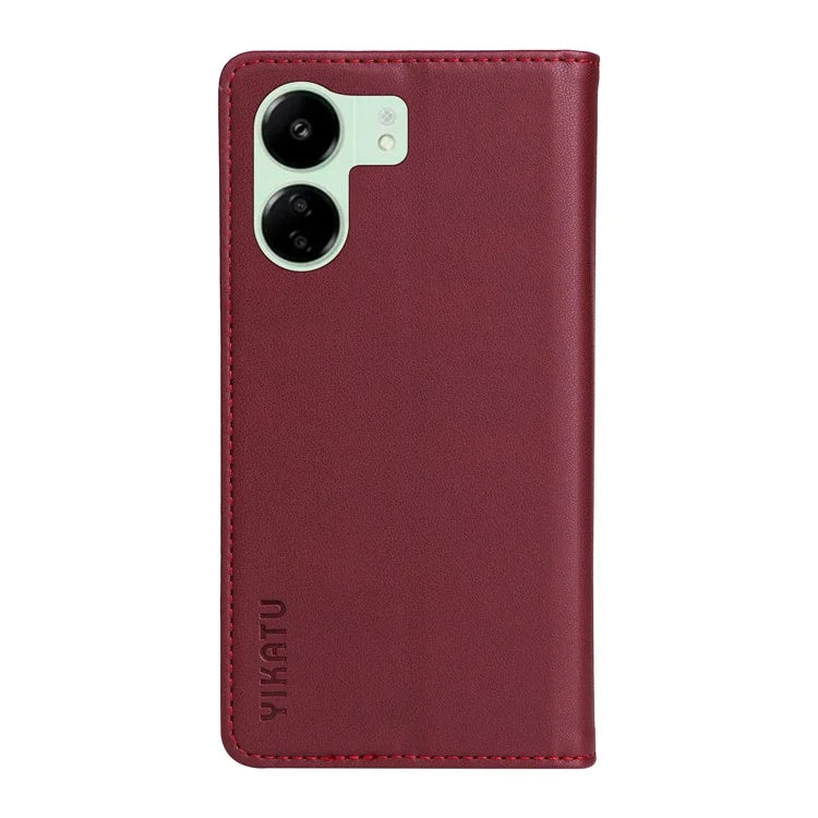 YIKATU YK-001 For Xiaomi Redmi 13C 4G / Poco C65 4G Case Anti-scratch Leather Flip Stand Phone Cover