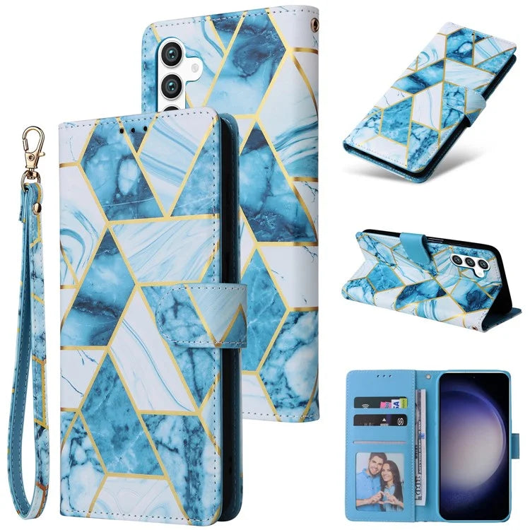 For Samsung Galaxy S24+ Case Pattern Printing Wallet Leather Phone Cover