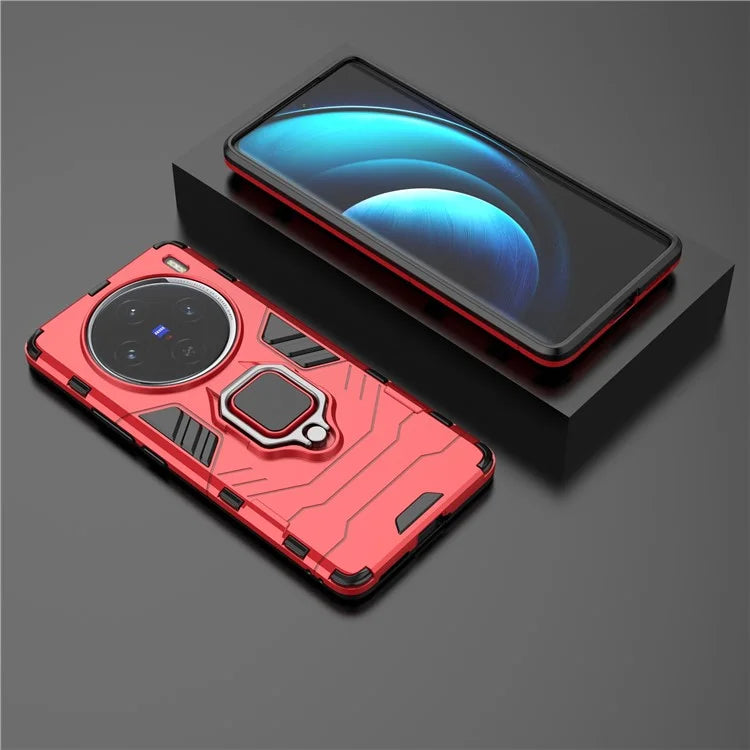 For vivo X100 5G Case Anti-Scratch PC+TPU Phone Cover with Kickstand