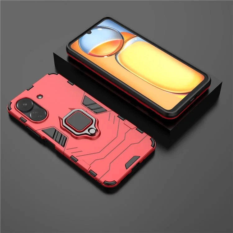 For Xiaomi Redmi 13C 4G / Poco C65 4G Case Anti-drop Ring Kickstand Smart Phone Cover