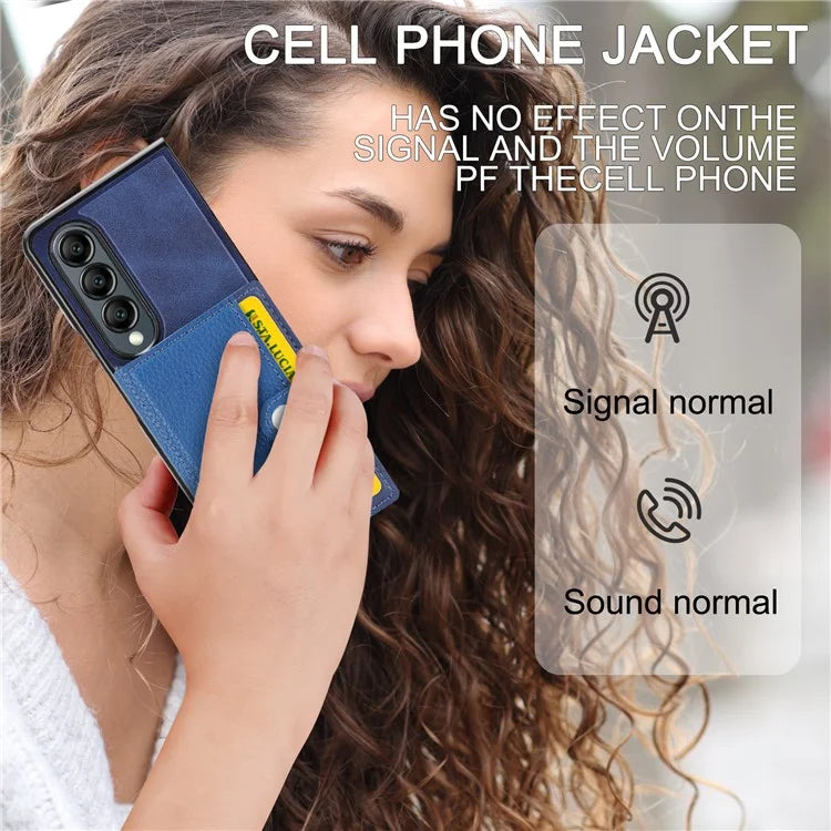For Samsung Galaxy Z Fold3 5G Case Card Holder Kickstand Folding Phone Cover