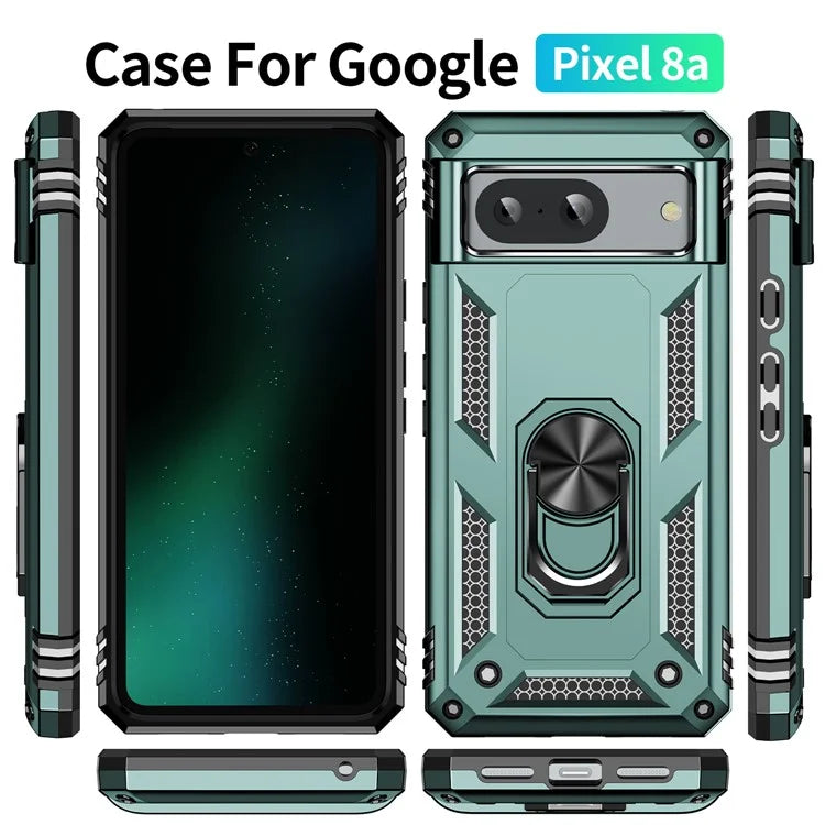 For Google Pixel 8a Case Scratch-proof TPU+PC Phone Protectorish Green