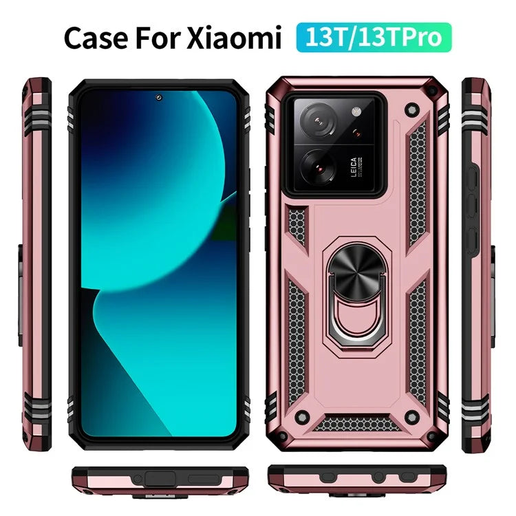 Xiaomi 13T / 13T Pro / Redmi K60 Ultra Case TPU+PC Rotating Ring Kickstand Cell Phone Cover