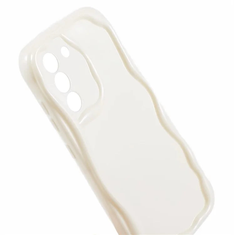 YX Series For Samsung Galaxy S21 FE 5G Case Wave Design Soft TPU Phone Cover (Precise Cutout)