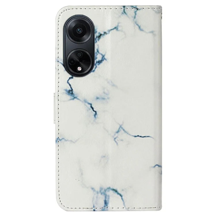 For Oppo A98 5G Case PU Leather Pattern Printed Flip Stand Phone Cover