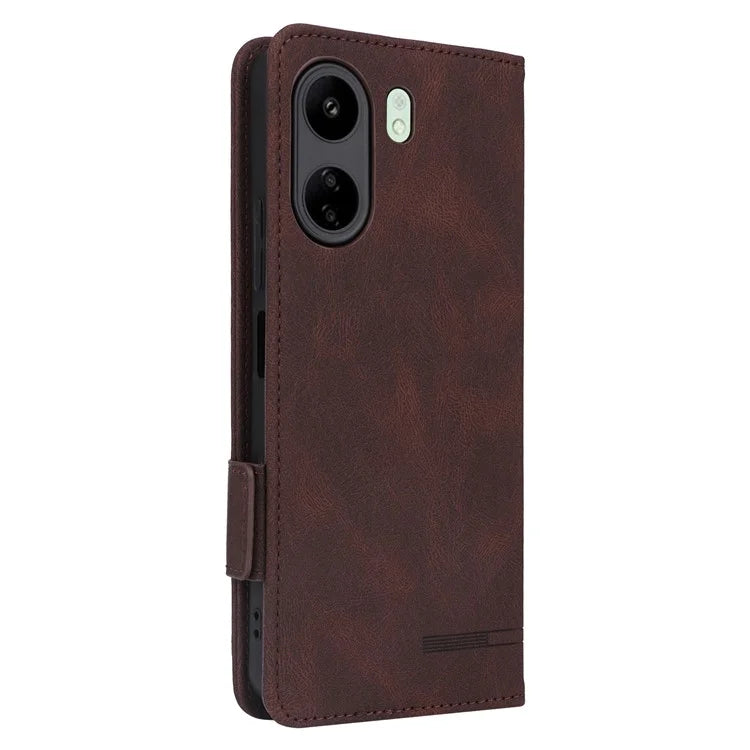 For Xiaomi Redmi 13C 4G / Poco C65 4G Case Hardware Decor PU Leather Flip Phone Wallet Cover
