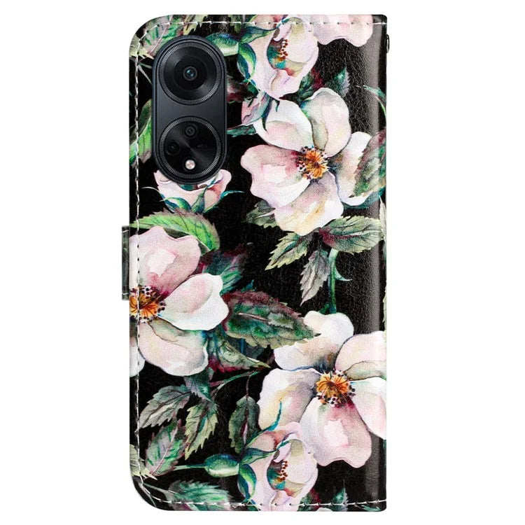 For Oppo A98 5G Case Pattern Printing Wallet Leather Phone Cover