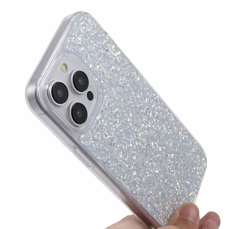 DFANS For iPhone 15 Pro Max Cell Phone Case Glitter Decorated PC+TPU Back Cover