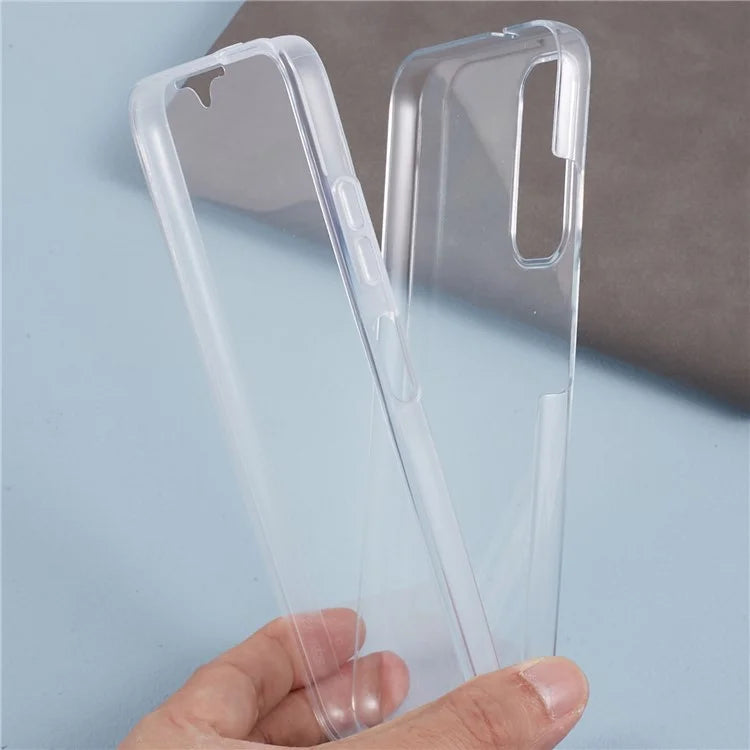 For Samsung Galaxy A05s 4G Clear Phone Case TPU + Acrylic Protective Cover with PET Screen Protector