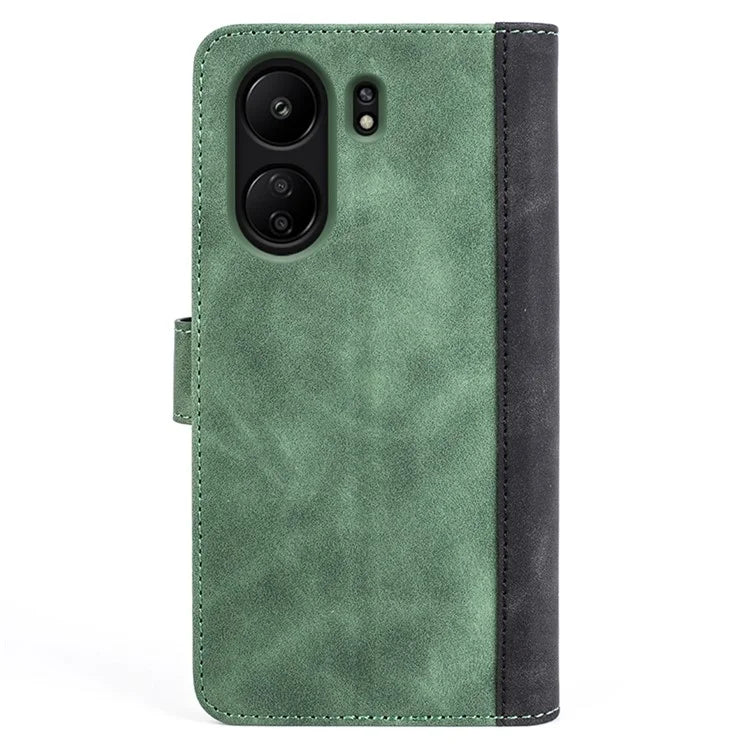 For Xiaomi Redmi 13C 4G / Poco C65 4G Case Color Splicing Wallet Leather Cover