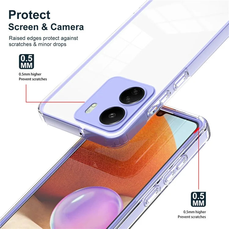 For Xiaomi Redmi 13C 4G / Poco C65 4G Clear Case TPU + PC Phone Cover