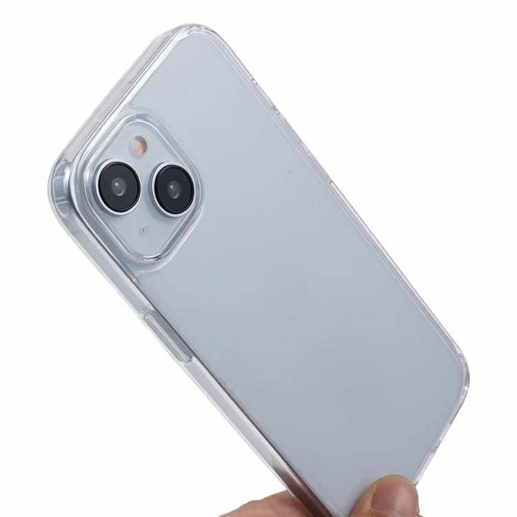 MUTURAL For iPhone 15 Phone Case Transparent TPU+PC Phone Back Cover
