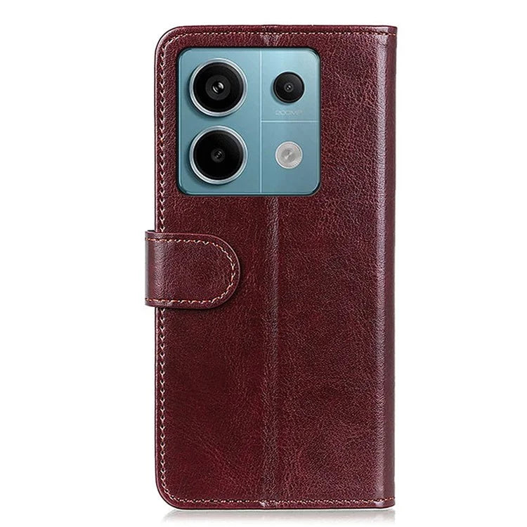 For Xiaomi Redmi Note 13 Pro 5G / Poco X6 5G Cell Phone Cases Crazy Horse Texture PU Leather Cover