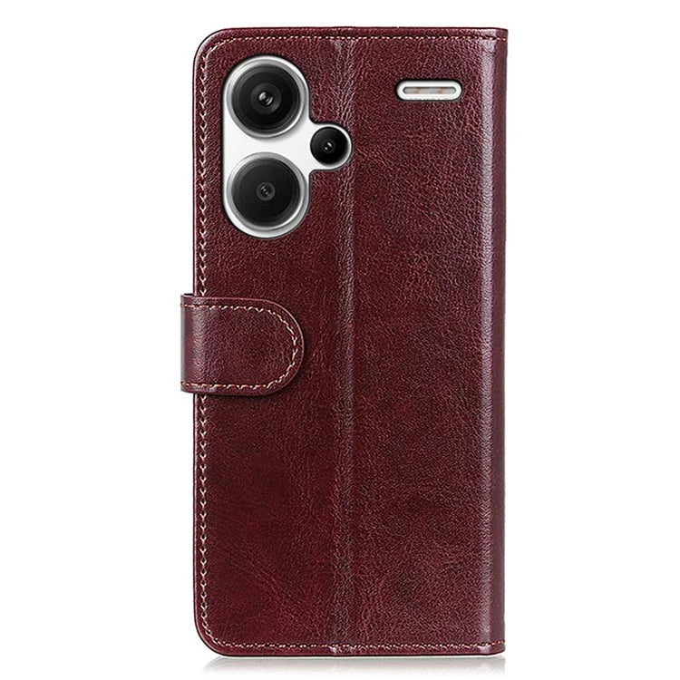 Leather Cover for Xiaomi Redmi Note 13 Pro+ 5G Crazy Horse Texture Cell Phone Cases