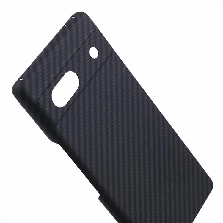 Aramid Fiber Phone Case for Google Pixel 7a Cover 1500D Coarse Texture Carbon Fiber Back Shell with Precise Cutout