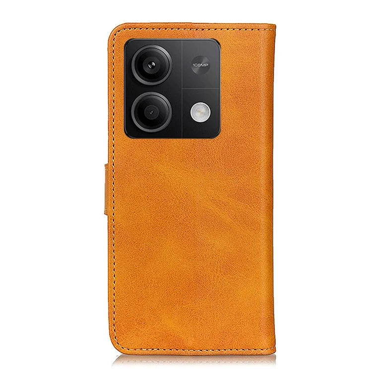For Xiaomi Redmi Note 13 5G / 13 5G (China) Case Cowhide Texture PU Leather Stand Phone Cover
