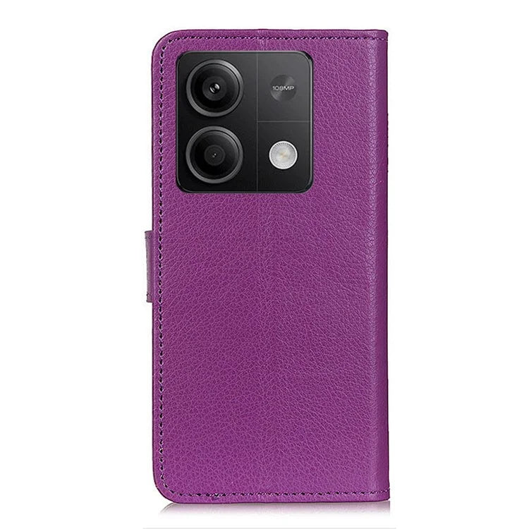 For Xiaomi Redmi Note 13 5G / 13 5G (China) Case PU Leather Litchi Texture Flip Wallet Phone Protector