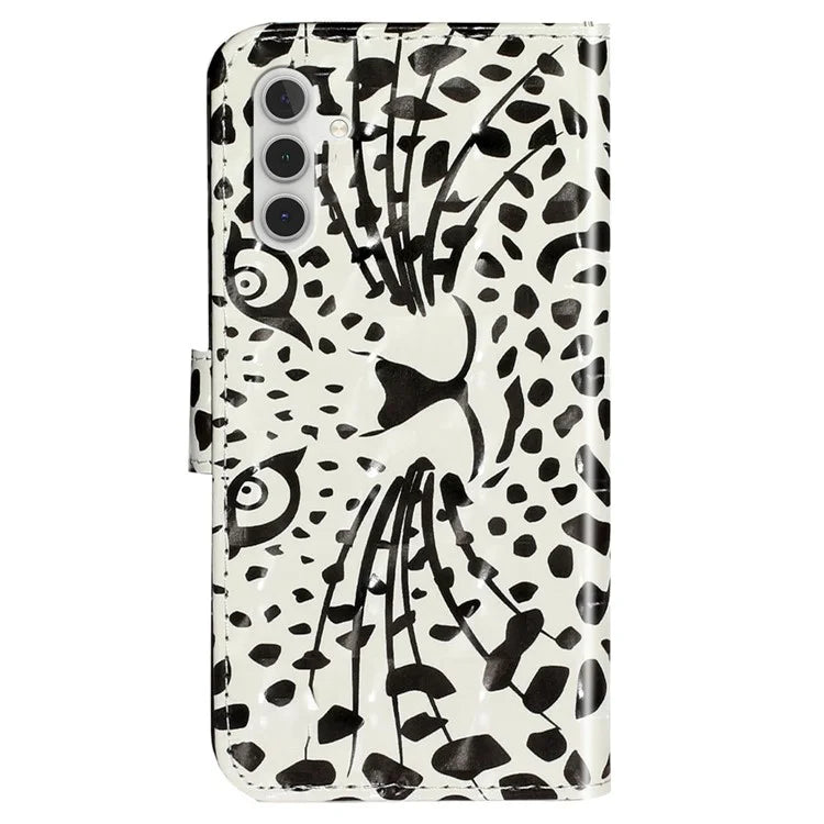 For Samsung Galaxy A35 5G Case 3D Pattern Print Leather Wallet Cellphone Cover Head
