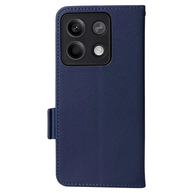 For Xiaomi Redmi Note 13 Pro 5G / Poco X6 5G Cell Phone Case Litchi Texture Leather Cover with Strap