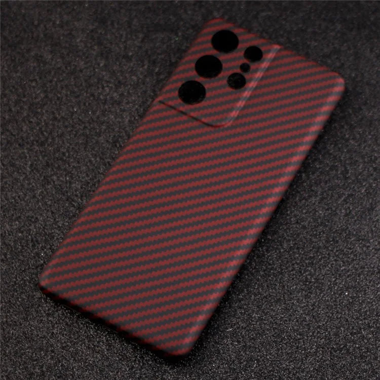 For Samsung Galaxy S21 Ultra 5G Case 1500D Coarse Texture Carbon Fiber Texture Cover with Precise Cutout