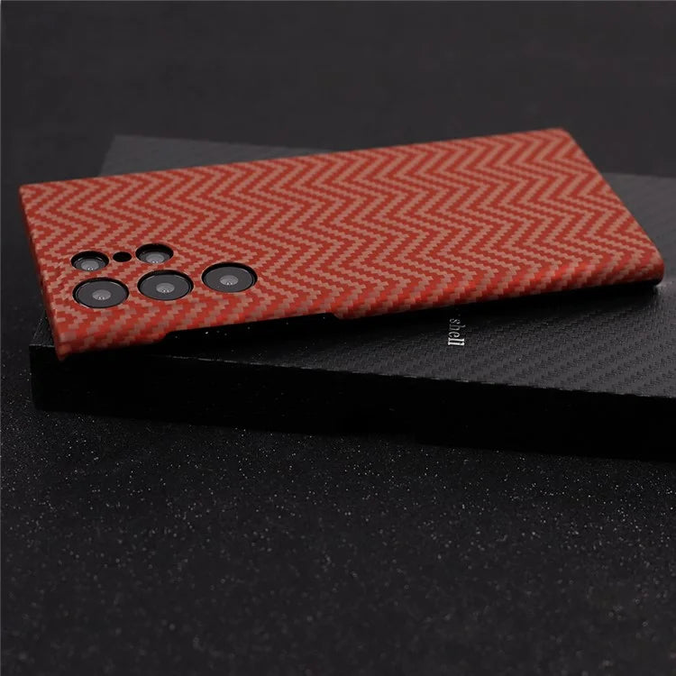 Cell Phone Case for Samsung Galaxy S23 Ultra , Aramid Fiber Precise Cutout M-Waved Texture Cover