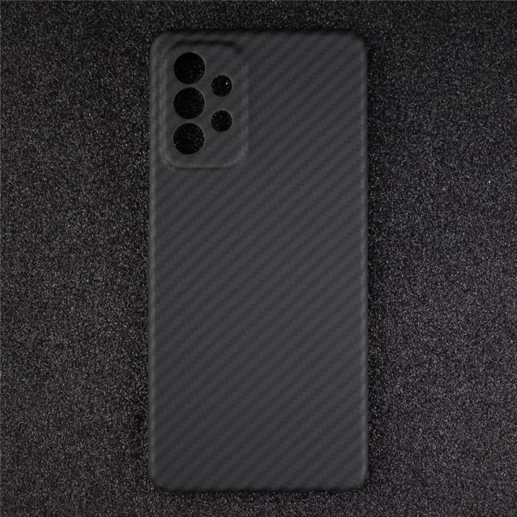 For Samsung Galaxy A53 5G Black Phone Case Aramid Fiber 1500D Coarse Texture Cover with Precise Cutout