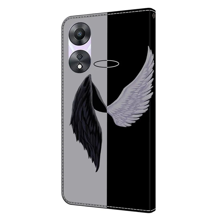 For Oppo A58 5G / A78 5G Phone Case 3D Pattern PU Leather Protective Flip Cover