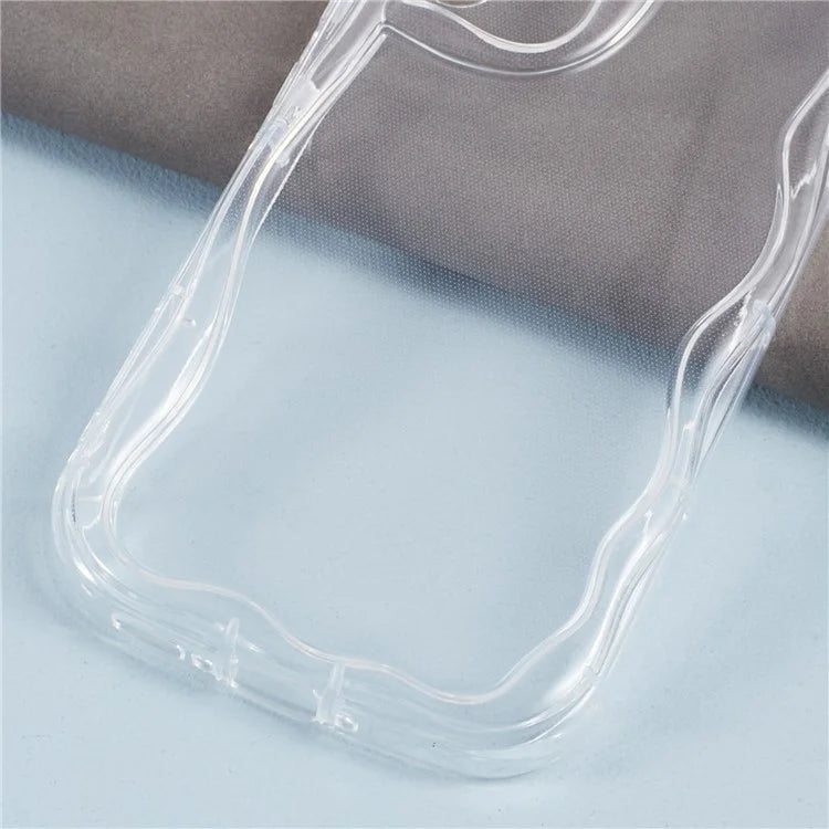 YX Series For Samsung Galaxy S24 Case Wavy Shape TPU Phone Back Protector (Precise Cutout)