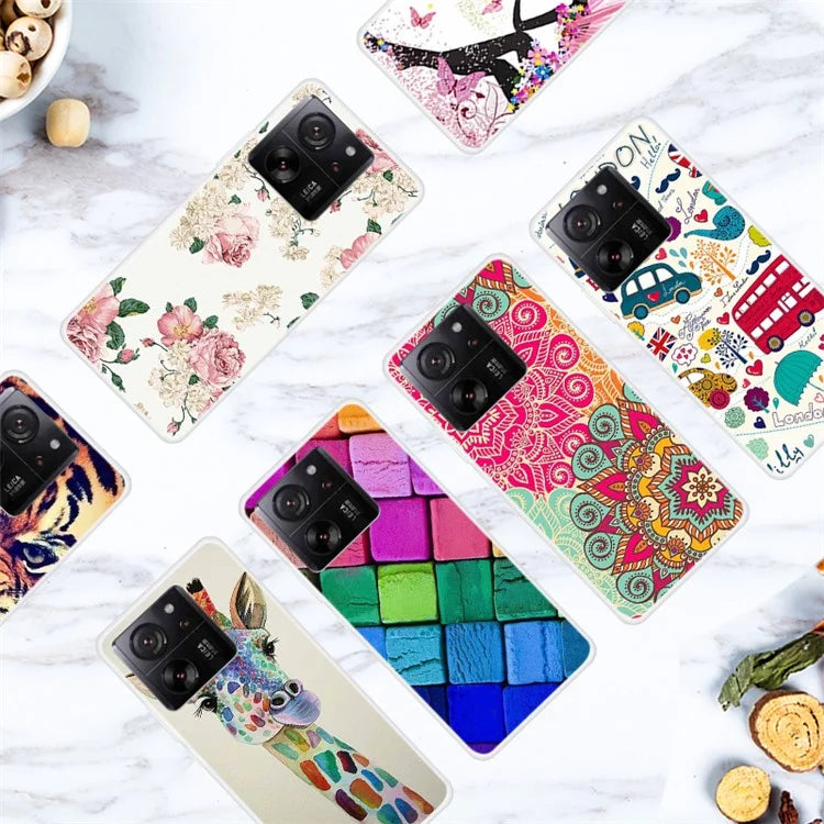 For Xiaomi Redmi K60 Ultra / 13T / 13T Pro TPU Case Pattern Printing Phone Back Cover