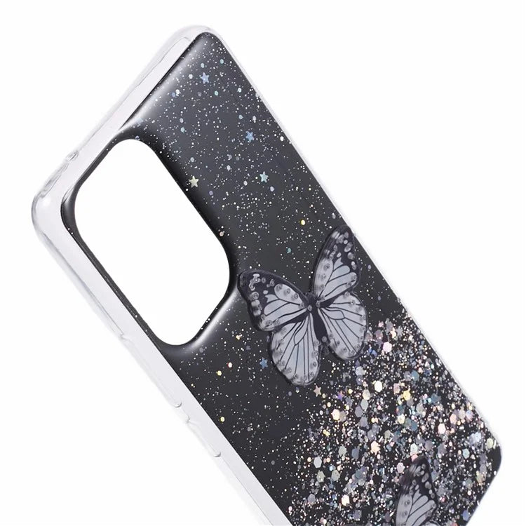 AW Series TPU+PVC Case for Samsung Galaxy A33 5G Shell Butterfly Decor Big Rear Lens Hole Cover