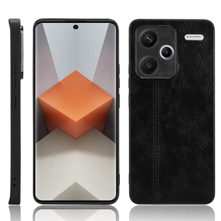 For Xiaomi Redmi Note 13 Pro+ 5G Phone Case Cowhide Texture Impact Absorption Cover