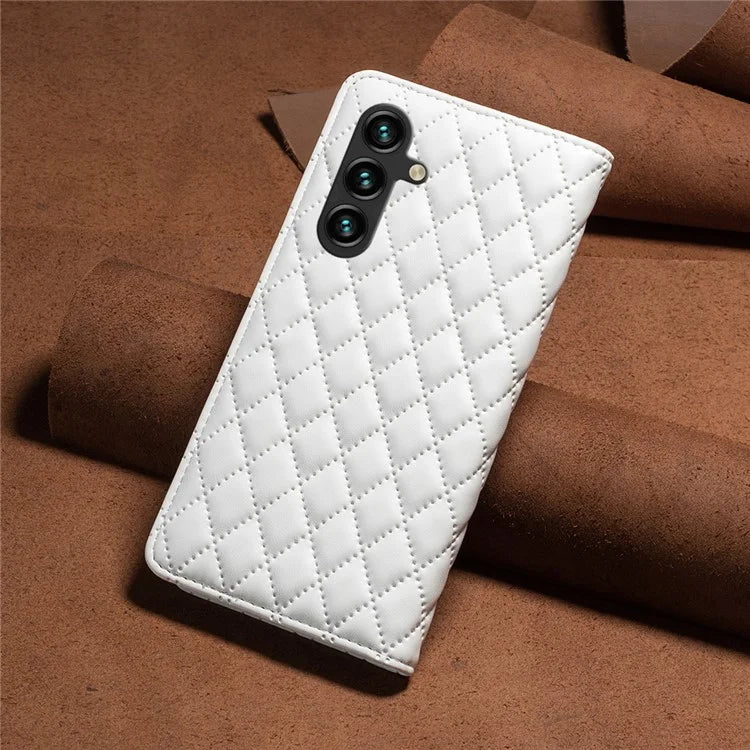 BINFEN COLOR BF Style-16 For Samsung Galaxy A55 5G Case Shockproof Leather Stand Card Slot Cover