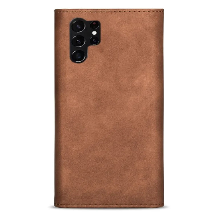 N.BEKUS For Samsung Galaxy S24 Ultra Wallet Cell Phone Cases with Short + Long Strap