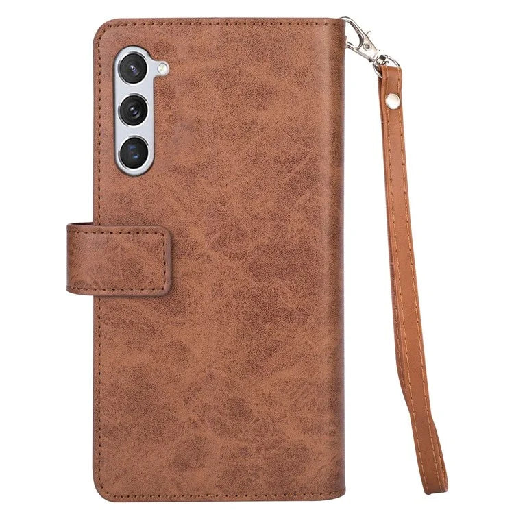 For Samsung Galaxy S24 Case Zipper Pocket Multifunctional Leather Phone Cover