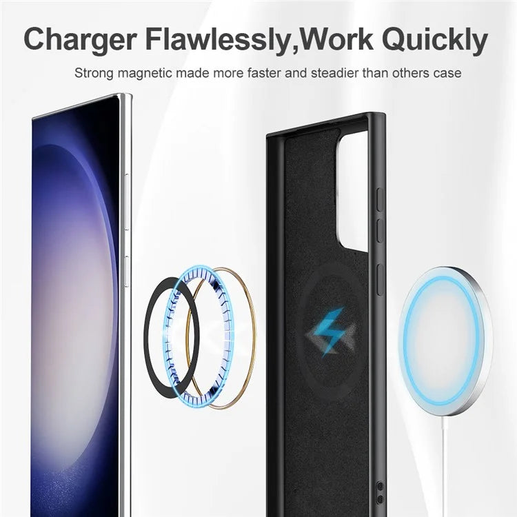 Liquid Series for Samsung Galaxy S24 Ultra Case Compatible with MagSafe Rubberized TPU Back Cover