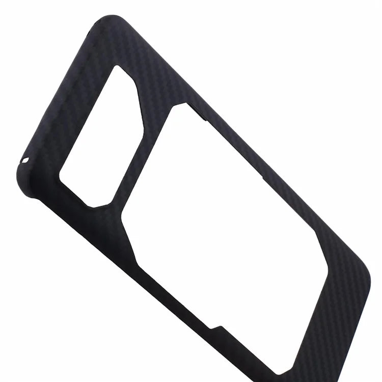 For Asus ROG Phone 7 5G Case Slim-Fit 1500D Coarse Texture Aramid Fiber Phone Cover with Big Lens Cutout