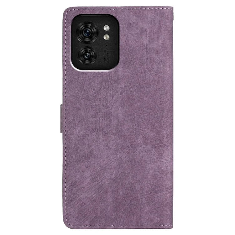 For Motorola Edge 40 5G Case Skin-touch PU Leather+TPU Phone Cover with Hand Strap