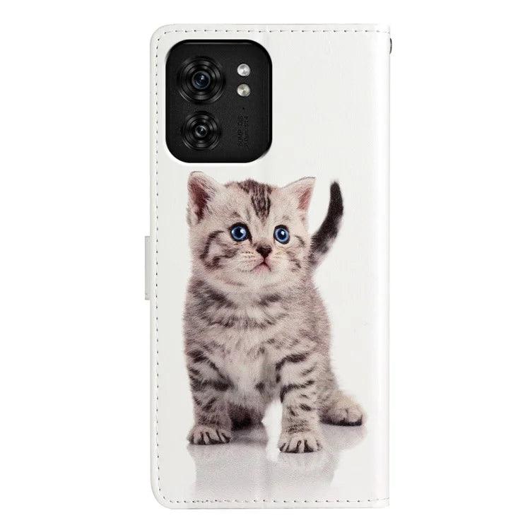 For Motorola Edge 40 5G Artistic Printing Leather Wallet Case