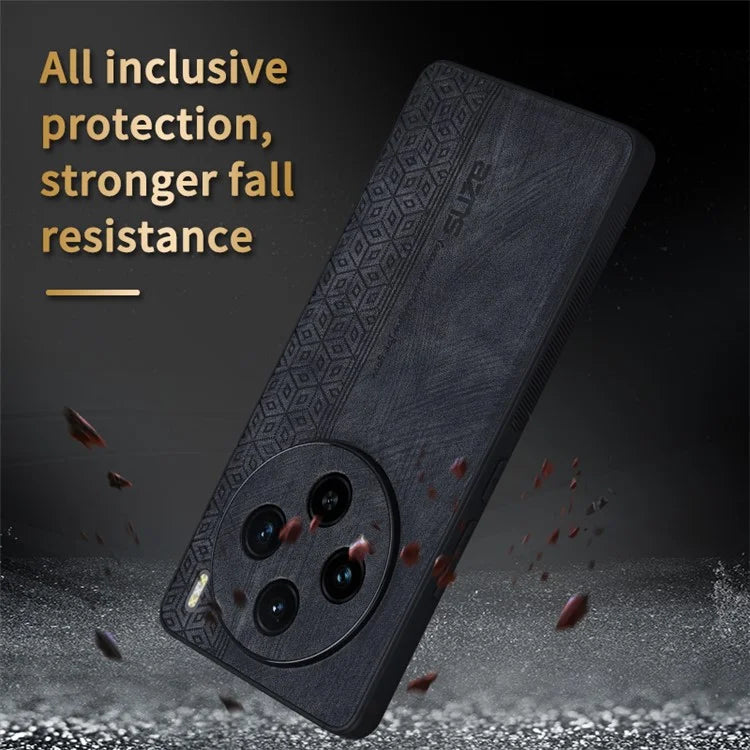 AZNS For vivo X100 5G Phone Case PU Leather+TPU Slim Protective Shockproof Cover