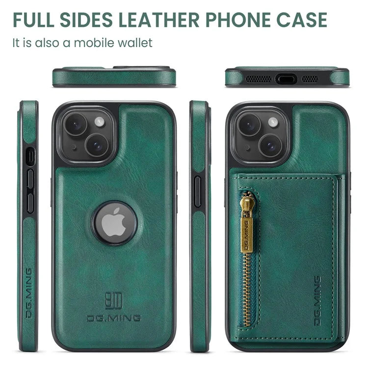 DG.MING M5 Series For iPhone 13 6.1 inch Magnetic Phone Case Detachable Kickstand Cover