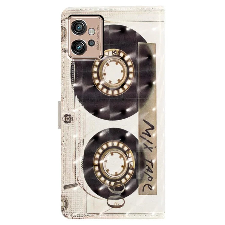 3D Pattern Series for Motorola Moto G32 4G Case Leather Wallet Cover with Card Holder