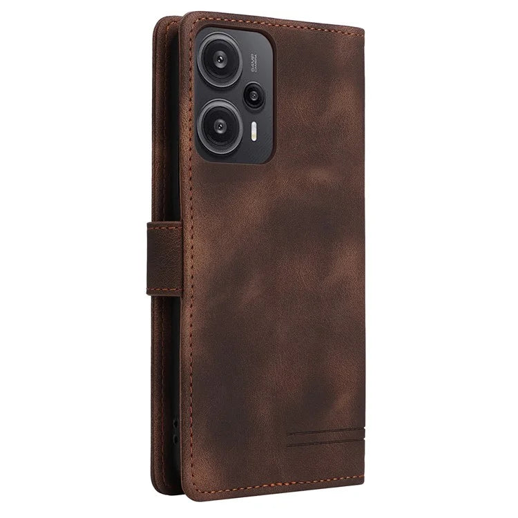 007 Series For Xiaomi Poco F5 5G / Redmi Note 12 Turbo Magnetic Case Leather Skin-touch Cover