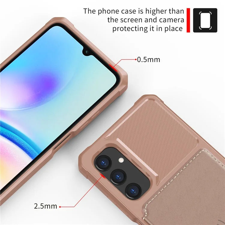 For Samsung Galaxy A05s 4G Phone Case ZM03 PU+TPU Back Cover with Card Holder