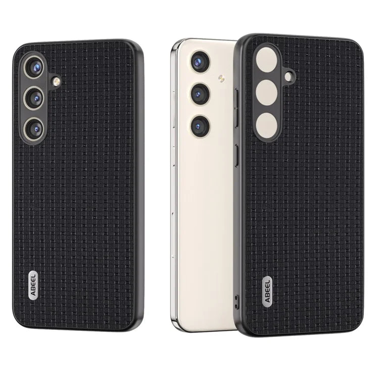 ABEEL For Samsung Galaxy S24 Phone Case Protective Shock Absorption Genuine Cow Leather Cover
