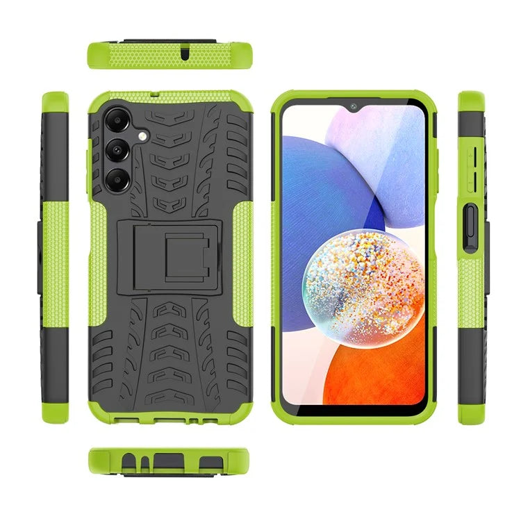 For Samsung Galaxy A15 4G / A15 5G Cell Phone Case Tyre Pattern Design Kickstand Anti-drop Cover