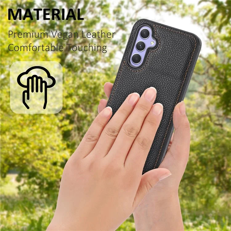 For Samsung Galaxy A05s 4G Lychee Texture Phone Case Leather+TPU Cover