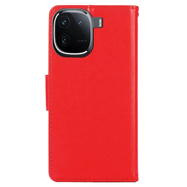Case Collection for vivo iQOO 12 Pro 5G Leather Folio Flip Cover Magnetic Closure Stand