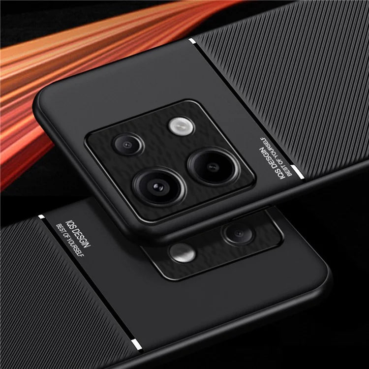 For Xiaomi Redmi Note 13 Pro 5G / Poco X6 5G Back Case Phone Cover with Magnetic Holder Metal Sheet